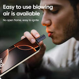 Mini Type-C Mobile Phone Cigarette Lighter Air Blowing Cigarette Lighter Outdoor Portable Windproof Safety Lighter USB C