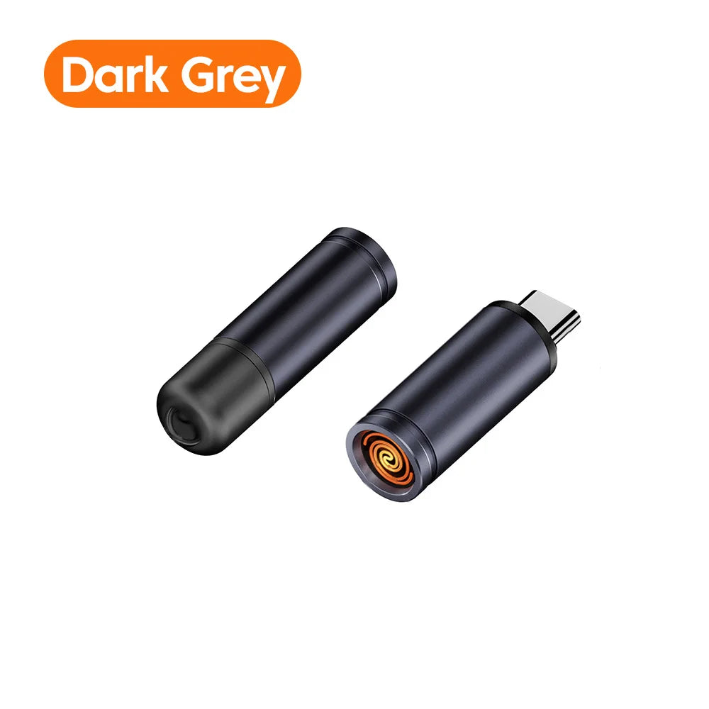 Mini Type-C Mobile Phone Cigarette Lighter Air Blowing Cigarette Lighter Outdoor Portable Windproof Safety Lighter USB C